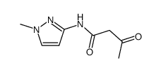 N-(1-甲基-1H-吡唑-3-基)-3-氧代丁酰胺 结构式