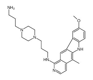1,4-Piperazinedipropanamine, N1-(9-methoxy-5-methyl-6H-pyrido[4,3-b]carbazol-1-yl)- 结构式