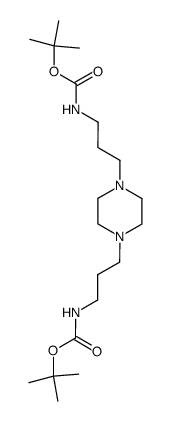 Carbamic acid, N,N'-(1,4-piperazinediyldi-3,1-propanediyl)bis-, C,C'-bis(1,1-dimethylethyl) ester 结构式