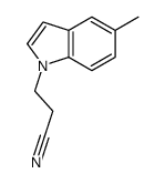 5-甲基-1H-吲哚-1-丙腈 结构式