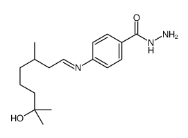 Benzoic acid, 4-[(7-hydroxy-3,7-dimethyloctylidene)amino]-, hydrazide 结构式