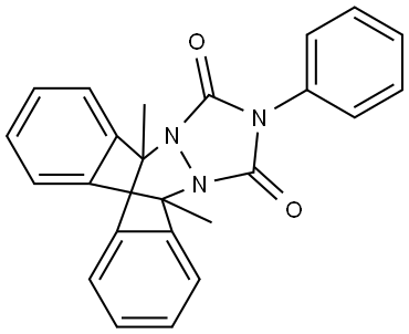 5,10[1',2']-苯并-1H-[1,2,4]三唑并[1,2-b]酞嗪-1,3(2H)-二酮,5,10-二氢-5,10-二甲基-2-苯基- 结构式
