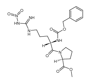 L-Proline, 1-[N5-[imino(nitroamino)methyl]-N2-[(phenylmethoxy)carbonyl]-L-ornithyl]-, methyl ester (9CI) 结构式
