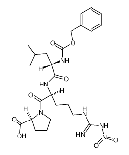 L-Proline, 1-[N5-[imino(nitroamino)methyl]-N2-[N-[(phenylmethoxy)carbonyl]-L-leucyl]-L-ornithyl]- (9CI) 结构式