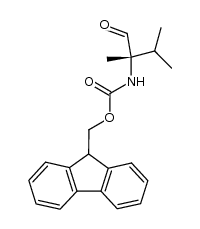 Carbamic acid, [(1S)-1-formyl-1,2-dimethylpropyl]-, 9H-fluoren-9-ylmethyl ester (9CI) 结构式