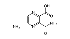 3-氨基甲酰基吡嗪-2-甲酸铵盐 结构式
