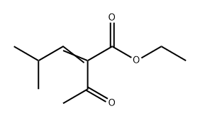 2-乙酰基-4-甲基-2-戊烯酸乙酯 结构式
