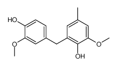 Phenol, 2-[(4-hydroxy-3-methoxyphenyl)methyl]-6-methoxy-4-methyl- 结构式