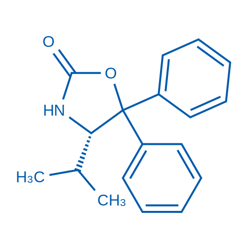 (S)-4-异丙基-5,5-二苯基-2-噁唑烷酮 结构式