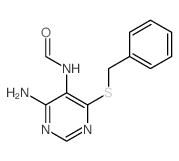 N-[4-氨基-6-[(苄基)硫代]-5-嘧啶基]甲酰胺 结构式