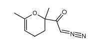 Ethanone, 2-diazo-1-(3,4-dihydro-2,6-dimethyl-2H-pyran-2-yl)- 结构式