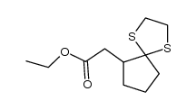 1,4-Dithiaspiro[4.4]nonane-6-acetic acid, ethyl ester 结构式