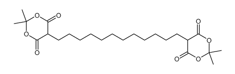 5,5'-(1,12-十二亚基)双(2,2-二甲基-1,3-二氧六环-4,6-二酮) 结构式