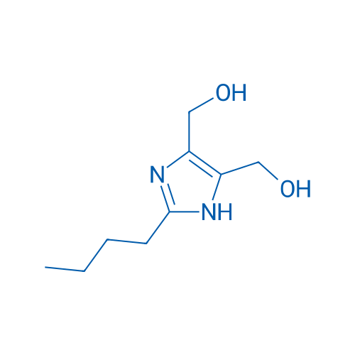 2-正丁基-4,5-二羟甲基咪唑 结构式