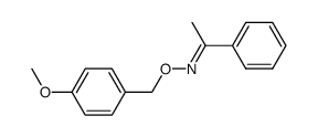 Ethanone, 1-phenyl-, O-[(4-methoxyphenyl)methyl]oxime, (1E)- 结构式