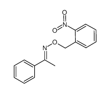 Ethanone, 1-phenyl-, O-[(2-nitrophenyl)methyl]oxime, (1E)- 结构式