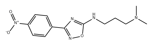 N1,N1-二甲基-N3-[3-(4-硝基苯基)-1,2,4-恶二唑-5-基]-1,3-丙二胺 结构式