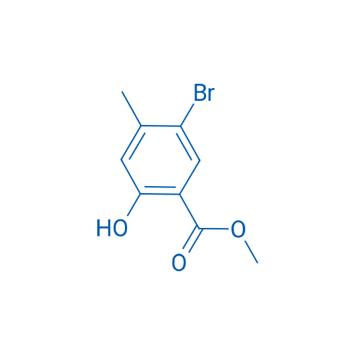 5-溴-2-羟基-4-甲基苯甲酸甲酯 结构式