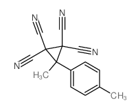 3-甲基-3-(4-甲基苯基)-1,1,2,2-环丙烷四甲腈 结构式