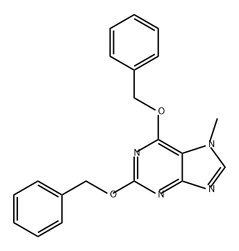 7-甲基-2,6-二(苄氧基)-7H-嘌呤 结构式