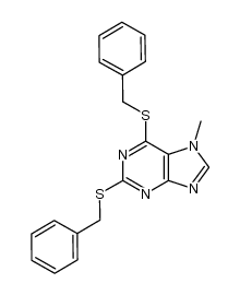 7-甲基-2,6-双(苄硫基)-7H-嘌呤 结构式