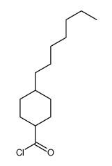 反式-4-庚基环己基甲酰氯 结构式