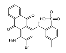 4-[(4-氨基-3-溴-9,10-二氢-9,10-二氧代-1-蒽基)氨基]甲苯-3-磺酸 结构式