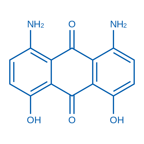 1,8-二氨基-4,5-二羟基蒽-9,10-二酮 结构式