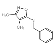 3,4-二甲基-N-(苯亚甲基)-5-异恶唑胺 结构式