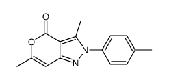 3,6-二甲基-2-(4-甲基苯基)-吡喃并[4,3-c]吡唑-4(2H)-酮 结构式
