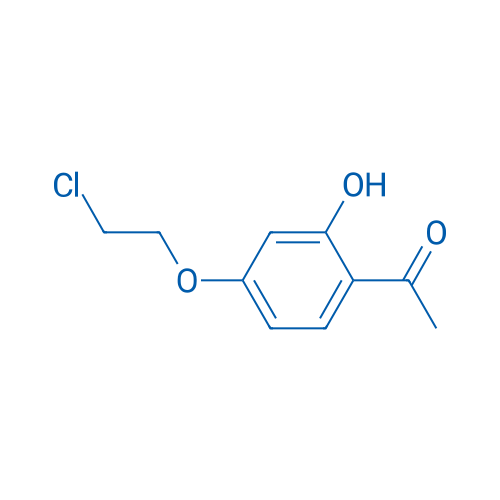 1-[4-(2-氯乙氧基)-2-羟基苯基]乙酮 结构式