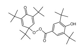 Benzenecarboperoxoic acid, 3,5-bis(1,1-dimethylethyl)-4-hydroxy-, 1,3,5-tris(1,1-dimethylethyl)-4-oxo-2,5-cyclohexadien-1-yl ester 结构式