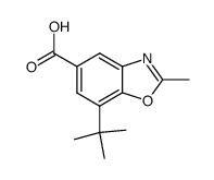 7-叔丁基-2-甲基-5-苯并恶唑羧酸 结构式