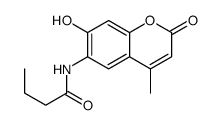 N-(7-Hydroxy-4-methyl-2-oxo-2H-chromen-6-yl)butyramide 结构式