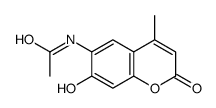 N-(7-羟基-4-甲基-2-氧代-2H-1-苯并吡喃-6-基)乙酰胺 结构式