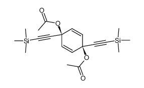 2,5-Cyclohexadiene-1,4-diol, 1,4-bis[2-(trimethylsilyl)ethynyl]-, 1,4-diacetate, cis- 结构式