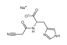 N-氰乙酰基-L-组氨酸单钠盐 结构式