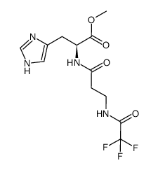N-(2,2,2-三氟乙酰基)-β-丙氨酰-L-组氨酸甲酯 结构式