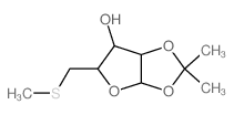 5-S-甲基-1,2-O-(1-甲基亚乙基)-5-硫代-α-D-呋喃木糖 结构式