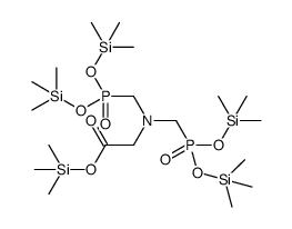 3-Oxa-6-aza-4-phospha-2-silaoctan-8-oic acid, 6-[[bis[(dimethylsilyl)oxy]phosphinyl]methyl]-2,2-dimethyl-4-[(trimethylsilyl)oxy]-, trimethylsilyl ester, 4-oxide (9CI) 结构式