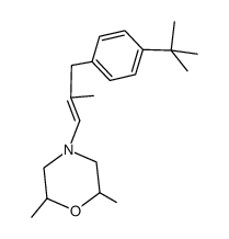 Morpholine, 4-[3-[4-(1,1-dimethylethyl)phenyl]-2-methyl-1-propen-1-yl]-2,6-dimethyl- 结构式