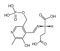 L-Glutamic acid, N-[[3-hydroxy-2-methyl-5-[(phosphonooxy)methyl]-4-pyridinyl]methylene]- 结构式