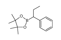 1,3,2-Dioxaborolane, 4,4,5,5-tetramethyl-2-(1-phenylpropyl)- 结构式