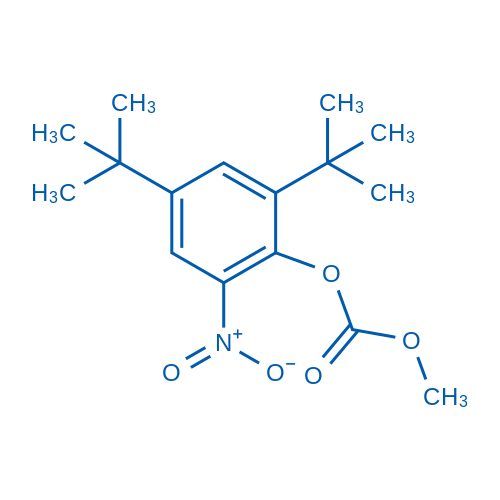 Carbonic acid 2,4-di-tert-butyl-6-Nitro-phenyl ester Methyl ester 结构式