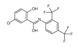 5-氯-2-羟基-N-[2,4-双(三氟甲基)苯基]苯甲酰胺 结构式