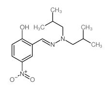 2-羟基-5-硝基苯甲醛 2,2-二异丁基腙 结构式