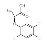 (2S)-2-(2,4,5-三氯苯氧基)丙酸 结构式