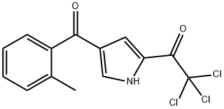 2,2,2-三氯-1-[4-(2-甲基苯甲酰基)-1H-吡咯-2-基]-1-乙酮 结构式