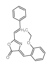 5(4H)-Oxazolone, 4-[(2-ethoxyphenyl)methylene]-2-(2-phenylethenyl)- 结构式