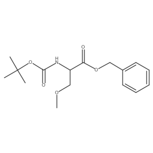 N-叔丁氧羰基-O甲基-L-丝氨酸苄酯 结构式